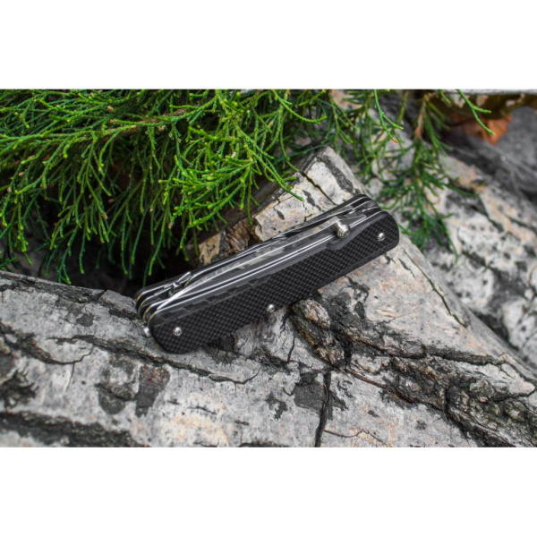 МультиТул RUiKE LD31-B 18-in-1 (Сталь_12С27/Черный_G-10)